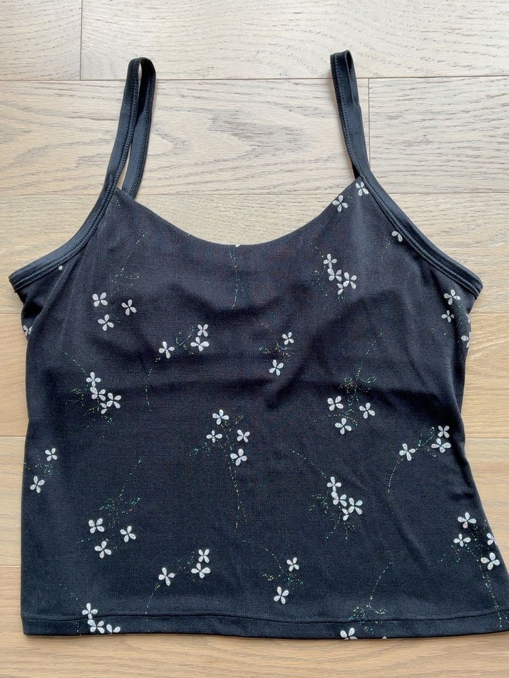 Vintage Papillon Blanc floral camisole, size M